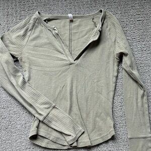 Elegant Ribbed Bodysuit in Sage